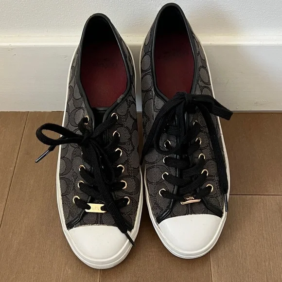 COACH “Empire” Black and White Sneakers - Picture 1 of 7